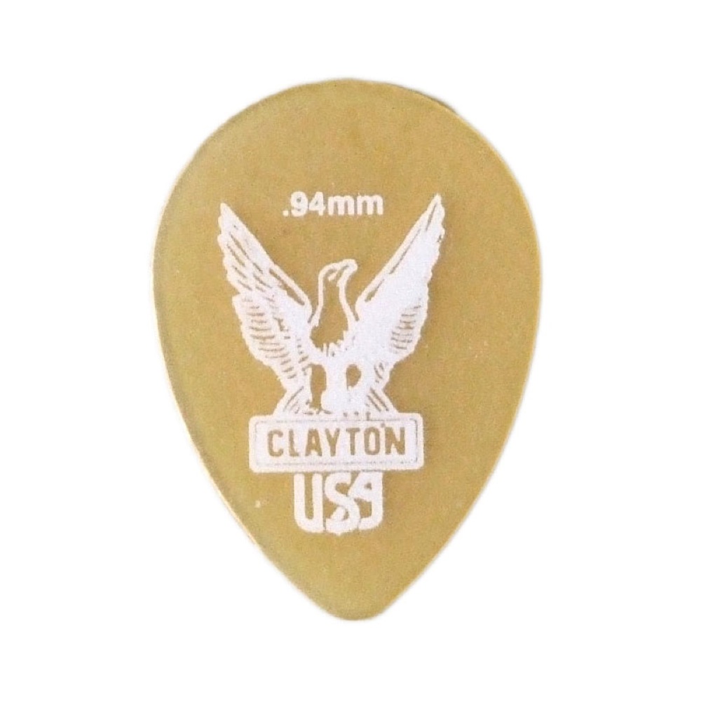Clayton USA Ultem Gold 0.94mm スモールティアドロップ ピック×36枚