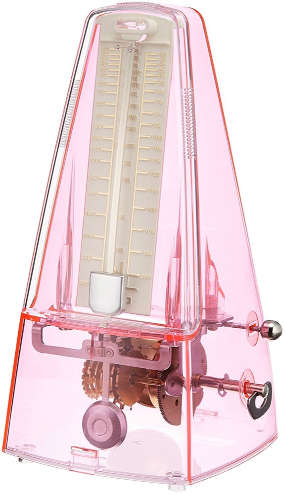 NIKKO Lamiere Pink 252 Transparent Pendulum Metronome Made in Japan