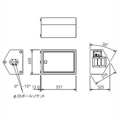JBL PROFESSIONAL JRX212 2-Way ステージモニター 12インチ 寸法図