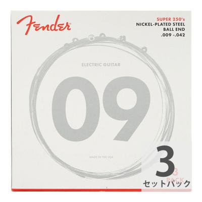 Fender Super 250’s Nickel-Plated Steel 250L Light 09-42 3 pack エレキギター弦