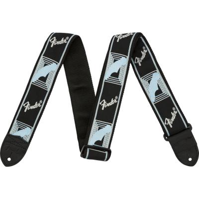 Fender 2" Monogrammed Strap Black/Light Grey/Blue ギターストラップ