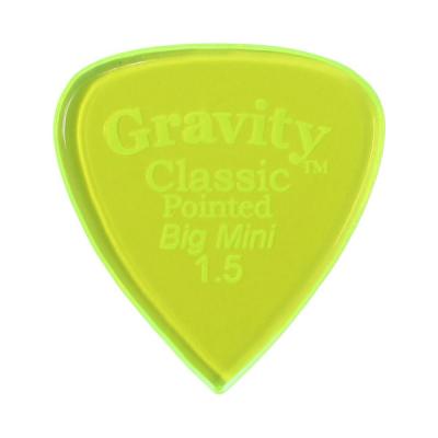 GRAVITY GUITAR PICKS Classic Pointed -Big Mini- GCPB15P 1.5mm Fluorescent Green ピック