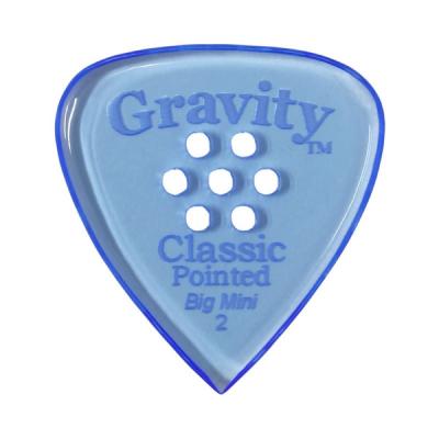 GRAVITY GUITAR PICKS Classic Pointed -Big Mini Multi-Hole- GCPB2PM 2.0mm Blue ギターピック