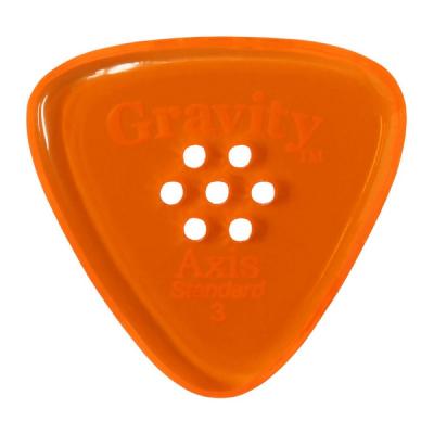 GRAVITY GUITAR PICKS Axis -Standard Multi-Hole- GAXS3PM 3.0mm Orange ピック