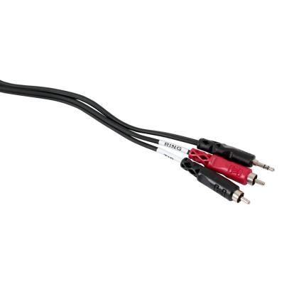 Hosa CMR-210 3m ステレオミニオス-RCAオスx2 オーディオケーブル