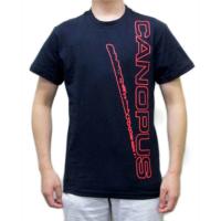 CANOPUS 黒×赤アウトラインロゴ XLサイズ Tシャツ