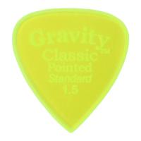 GRAVITY GUITAR PICKS Classic Pointed -Standard Master Finish- GCPS15M 1.5mm Fluorescent Green ギターピック