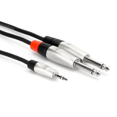 Hosa HMP-010Y 3m ステレオミニオス-モノラルフォンオスx2 オーディオケーブル