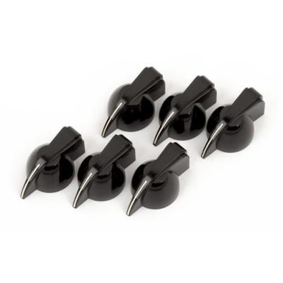 Fender Pure Vintage Chicken Head Amplifier Knobs ブラック アンプ用ノブ6個セット