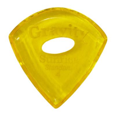 GRAVITY GUITAR PICKS Sunrise -Standard Elipse Grip Hole- GSUS4PE 4.0mm Yellow ギターピック