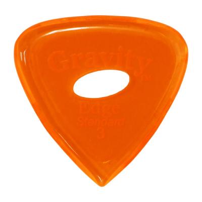 GRAVITY GUITAR PICKS Edge -Standard Elipse Grip Hole- GEES3PE 3.0mm Orange ピック