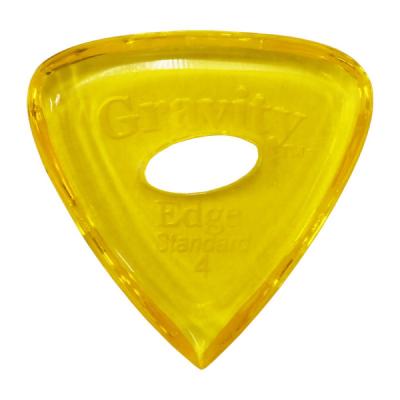 GRAVITY GUITAR PICKS Edge -Standard Elipse Grip Hole- GEES4PE 4.0mm Yellow ピック