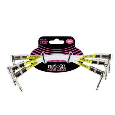 ERNIE BALL 6051 6" ANGLE/ANGLE PATCH CABLE 3-PACK WHITE パッチケーブル 3本セット