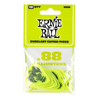 ERNIE BALL Everlast Guitar Picks #9191 Green 0.88mm 12枚入り