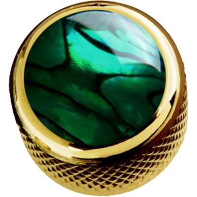 Q-parts DOME Green Abalone in Gold KGD-0015 コントロールノブ