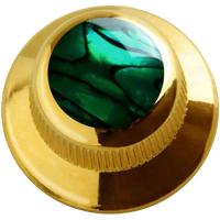 Q-parts UFO Green Abalone Shell in Gold KGU-0714 コントロールノブ