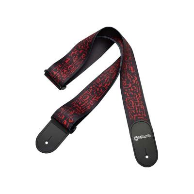 Dimarzio DD3143 Art Print with Leather Ends Art Strap Black ギターストラップ