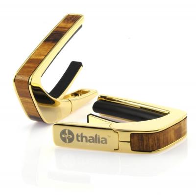 Thalia Capo 200 in 24k Gold Finish with Hawaiian Koa Inlay カポタスト