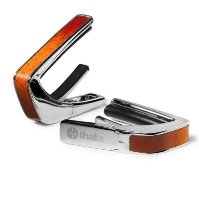 Thalia Capo 200 in Chrome Finish with Sunburst Birdseye Maple Inlay カポタスト