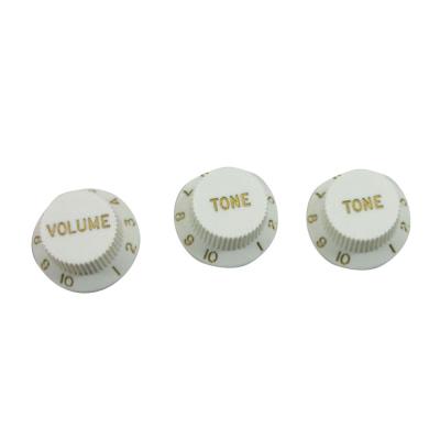 Montreux Strat 1V2T knob set Aged White No.8571 ギターパーツ