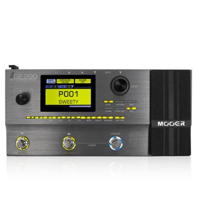 Mooer GE200 ムーア マルチエフェクター 正面画像 コンソロール確認用
