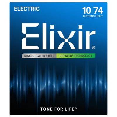 ELIXIR 19062 Optiweb 8-String Light 10-74 8弦 エレキギター弦