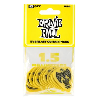 ERNIE BALL Everlast Guitar Picks #9195 Yellow 1.50mm 12枚入り