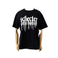 SCHECTER 垂れ文字白ロゴ Tシャツ Black Lサイズ