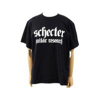 SCHECTER 白ロゴ Tシャツ Black Lサイズ