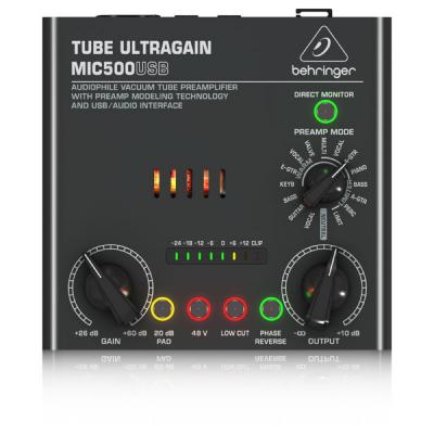 BEHRINGER MIC500USB TUBE ULTRAGAIN 真空管 マイクプリアンプ