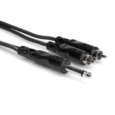 Hosa CYR-101 1m モノラルフォンオス-RCAオスx2 オーディオケーブル