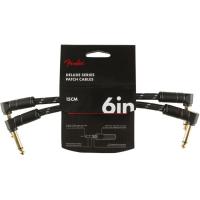Fender Deluxe Series Instrument Cables 2 Pack LL 6" Black Tweed パッチケーブル