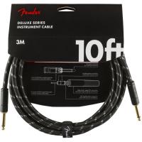 Fender Deluxe Series Instrument Cables SS 10’ Black Tweed ギターケーブル