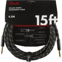 Fender Deluxe Series Instrument Cables SS 15’ Black Tweed ギターケーブル