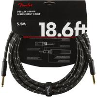 Fender Deluxe Series Instrument Cables SS 18.6’ Black Tweed ギターケーブル