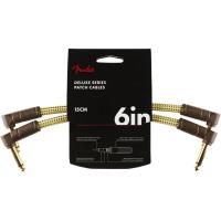 Fender Deluxe Series Instrument Cables 2 Pack LL 6" Tweed パッチケーブル