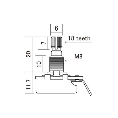 Alpha ALP-500A ポット 寸法図