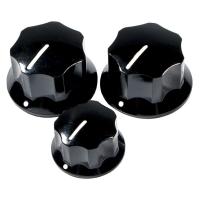 Fender Pure Vintage ’60s Jazz Bass Knobs 3 Black コントロールノブ 3個セット