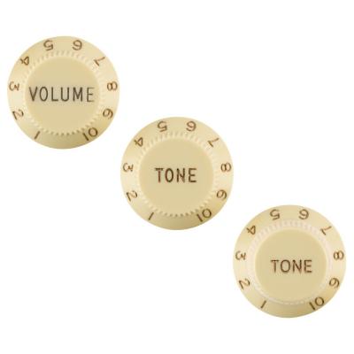 Fender Stratocaster Knobs Aged White Volume Tone Tone 3 Left-Handed コントロールノブ 3個セット