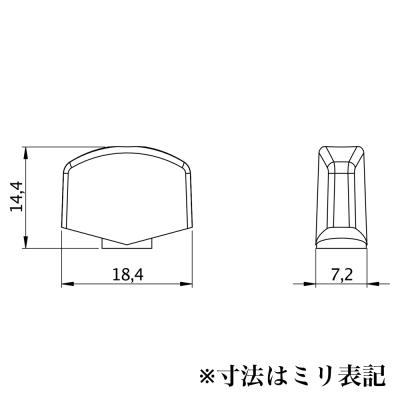 SCHALLER Small Perloid Button M6 1set ギター用ペグ ツマミ 6個セット 寸法画像