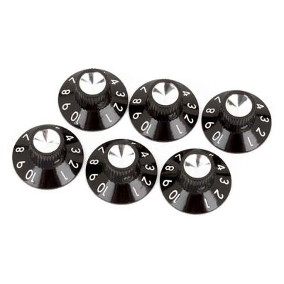 Fender Pure Vintage Black/Silver Skirted Amplifier Knobs 6 アンプ用ノブ 6個セット