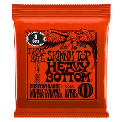 ERNIE BALL 3215 Skinny Top Heavy Bottom Slinky Nickel Wound 3 Pack 10-52 Gauge エレキギター弦