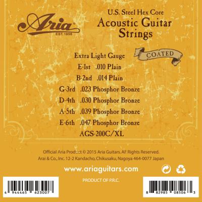 ARIA AGS-200C/XL アコースティックギター弦 パッケージ画像
