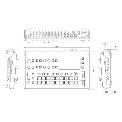 ROLAND V-8HD HD VIDEO SWITCHER ビデオスイッチャー サイズ詳細