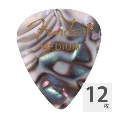 Fender 351 Shape Abalone Medium ギターピック 12枚入り