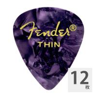 Fender 351 Shape Purple Moto Thin ギターピック 12枚入り