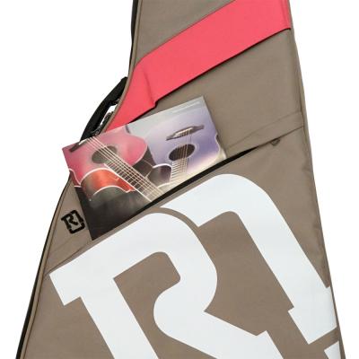 REAL MISSION(リアルミッション) Venus03-D Beige/Pink 防水 アコースティックギターケース・ギグケース・アコギケース 小物収納用のポケットを装備、A4サイズの楽譜なども収納可能