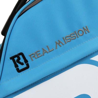 REAL MISSION Venus 05-E Light blue 防水 エレキギターケース ロゴアップ画像