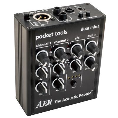 AER pocket tools Dual mix 2 アコースティックギタープリアンプ 全体像