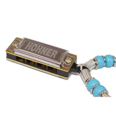 HOHNER Mini Harmonica Necklace Light Blue ミニハーモニカ ハーモニカアップ画像